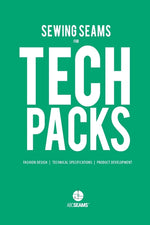 Book cover for Sewing Seams for Tech Packs: A Visual Guide to Produce Clothing.