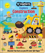 Book cover for Explore Construction: Lift-The-Flap Book: Board Book with Over 50 Flaps to Lift!