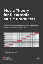 Book cover for Music Theory for Electronic Music Producers: The producers guide to harmony, chord progressions, and song structure in the MIDI grid.