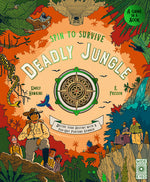 Book cover for Spin to Survive: Deadly Jungle: Decide Your Destiny with a Pop-Out Fortune Spinner