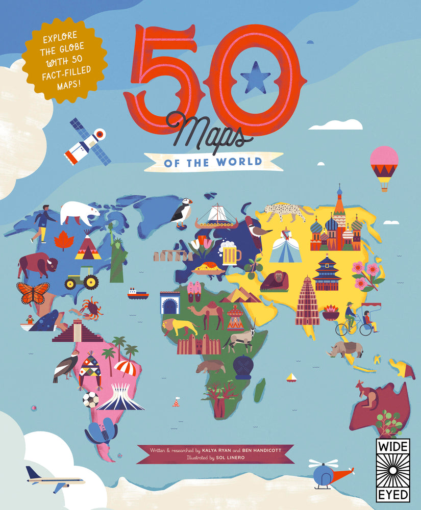 Book cover for 50 Maps of the World: Explore the Globe with 50 Fact-Filled Maps!