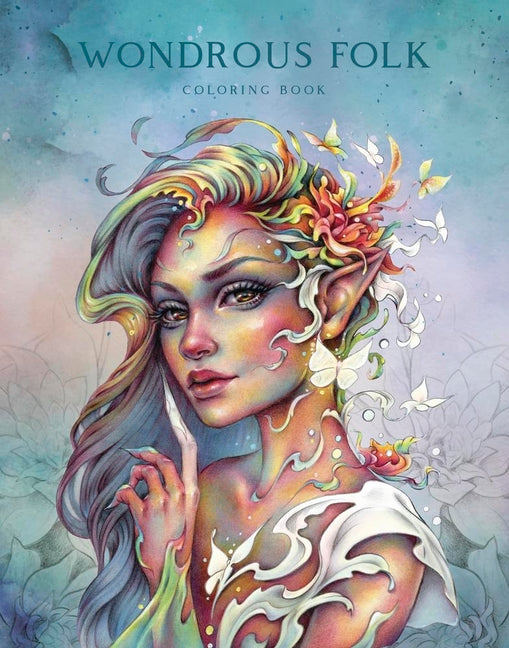 Book cover for Wondrous Folk Coloring Book