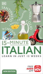 Book cover for 15-Minute Italian: Learn in Just 12 Weeks