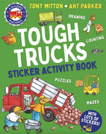 Book cover for Amazing Machines Tough Trucks Sticker Activity Book