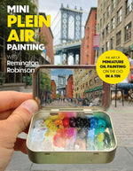 Book cover for Mini Plein Air Painting with Remington Robinson: The Art of Miniature Oil Painting on the Go in a Portable Tin