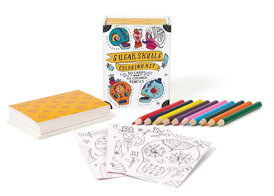 Book cover for Sugar Skulls Coloring Kit