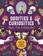 Book cover for Oddities & Curiosities Sticker, Color & Activity Book: Over 500 Unique Stickers