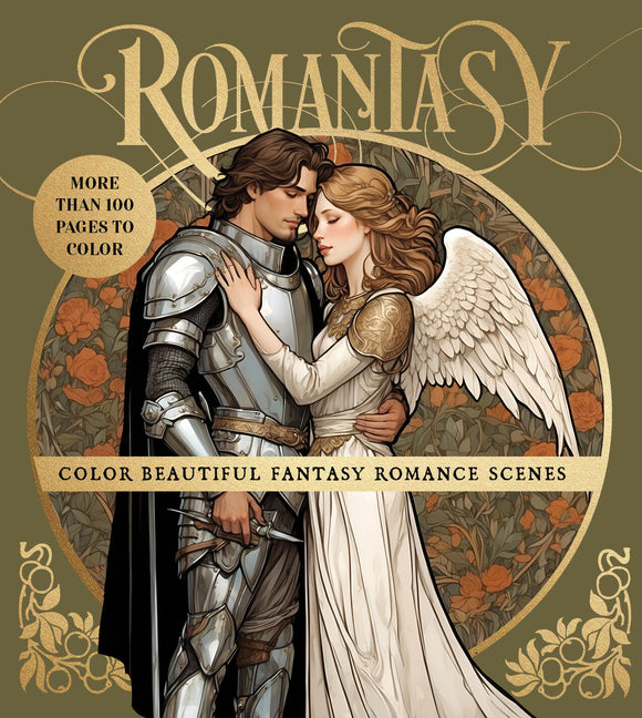 Book cover for Romantasy Coloring Book: Color Beautiful Fantasy Romance Scenes - More Than 100 Pages to Color