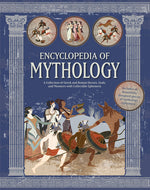 Book cover for Encyclopedia of Mythology: A Collection of Greek and Roman Heroes, Gods, and Monsters with Collectible Ephemera - Includes 16 Beautifully Designed Pie
