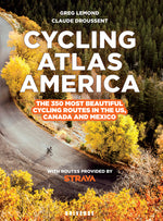 Book cover for Cycling Atlas North America: The 350 Most Beautiful Cycling Trips in the Us, Canada, and Mexico