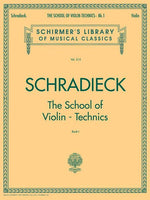 Book cover for School of Violin Technics - Book 1: Schirmer Library of Classics Volume 515