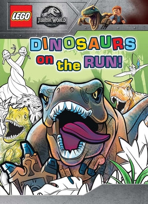 Book cover for Lego Jurassic World: Dinosaurs on the Run!