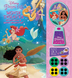 Book cover for Disney Princess: Moana, Rapunzel, and Ariel Movie Theater Storybook & Movie Projector