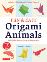 Book cover for Fun & Easy Origami Animals: Full-Color Instructions for Beginners (Includes 20 Sheets of 6 Origami Paper)