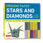 Book cover for Origami Paper 96 Sheets - Stars and Diamonds 6 Inch (15 CM): Tuttle Origami Paper: Origami Sheets Printed with 12 Different Patterns: Instructions for