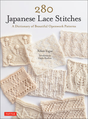 Book cover for 280 Japanese Lace Stitches: A Dictionary of Beautiful Openwork Patterns