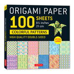 Book cover for Origami Paper 100 Sheets Colorful Patterns 8 1/4 (21 CM): Extra Large Double-Sided Origami Sheets Printed with 12 Different Color Combinations (Instru