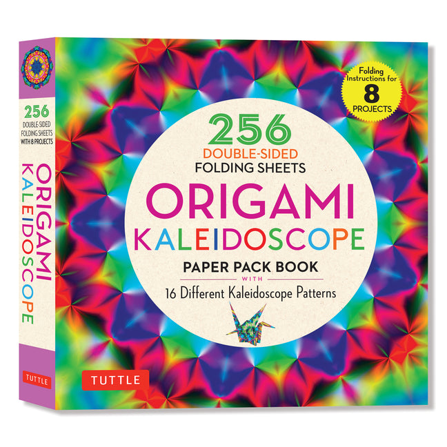 Book cover for Origami Kaleidoscope Paper Pack Book: 256 Double-Sided Folding Sheets (Includes Instructions for 8 Models)