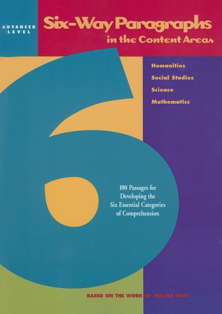 Book cover for Six-Way Paragraphs in the Content Areas: Advanced Level