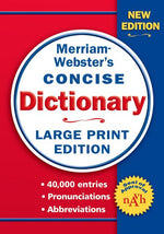 Book cover for Merriam-Webster's Concise Dictionary: Large Print Edition