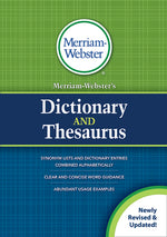 Book cover for Merriam-Webster's Dictionary and Thesaurus