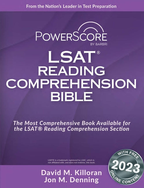 Book cover for Powerscore LSAT Reading Comprehension Bible