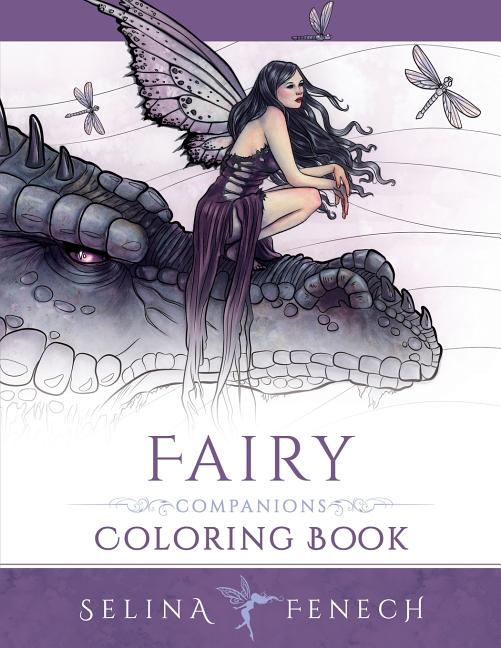 Book cover for Fairy Companions Coloring Book: Fairy Romance, Dragons and Fairy Pets