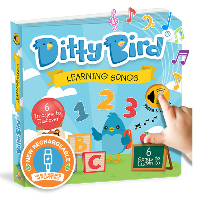 Book cover for Ditty Bird Learning Songs Interactive Musical Book for Toddlers 1- 3 Sing-Along Boardbook for Baby