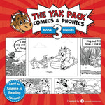 Book cover for The Yak Pack: Comics & Phonics: Book 3: Learn to read decodable blend words