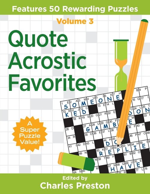 Book cover for Quote Acrostic Favorites: Features 50 Rewarding Puzzles