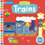 Book cover for Busy Trains: Push Pull Slide