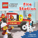 Book cover for Lego(r) City. Fire Station: A Push, Pull and Slide Book