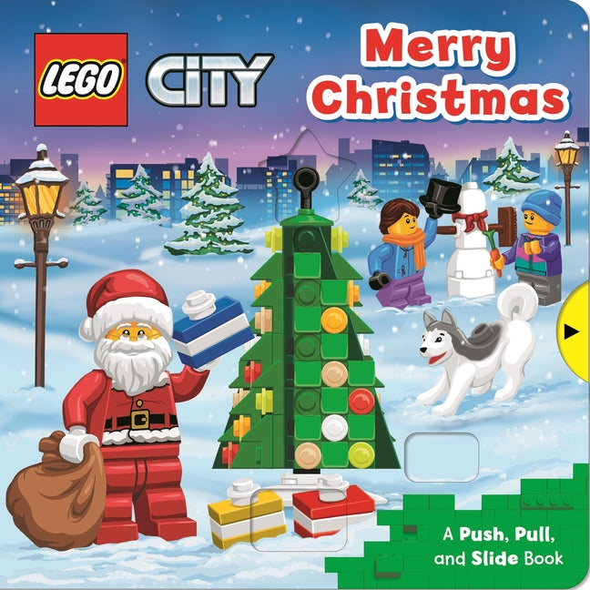 Book cover for Lego(r) City. Merry Christmas: A Push, Pull and Slide Book