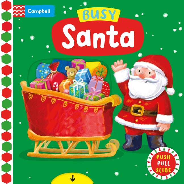 Book cover for Busy Santa: A Push, Pull, Slide Book - The Perfect Christmas Gift for Toddlers!