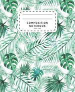 Book cover for Composition Notebook: Watercolor Palm Leaves - Wide Ruled Notebook For School - Composition Notebook Preschool