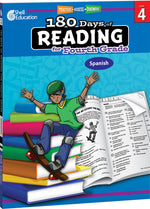 Book cover for 180 Days of Reading for Fourth Grade (Spanish)