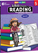 Book cover for 180 Days of Reading for Fifth Grade (Spanish)