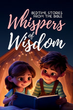 Book cover for Whispers of Wisdom: Bedtime Stories from the Bible - Inspirational Tales for Kids, Christian Children's Books, Moral Lessons, Faith, and F