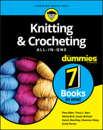 Book cover for Knitting & Crocheting All-In-One for Dummies