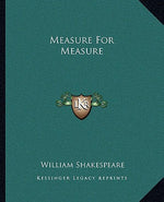 Book cover for Measure For Measure
