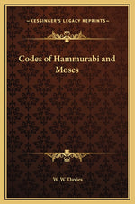 Book cover for Codes of Hammurabi and Moses