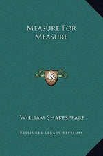 Book cover for Measure For Measure