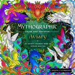 Book cover for Mythographic Color and Discover: Aviary: An Artist's Coloring Book of Winged Beauties