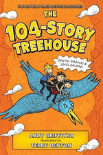 Book cover for The 104-Story Treehouse: Dental Dramas & Jokes Galore!