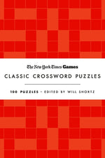 Book cover for New York Times Games Classic Crossword Puzzles (Red and White): 100 Puzzles