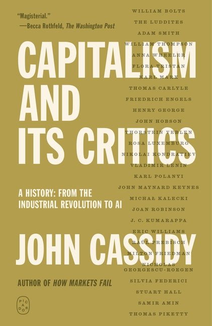 Book cover for Capitalism and Its Critics: A History: From the Industrial Revolution to AI