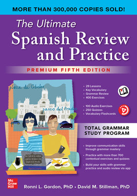Book cover for The Ultimate Spanish Review and Practice, Premium Fifth Edition