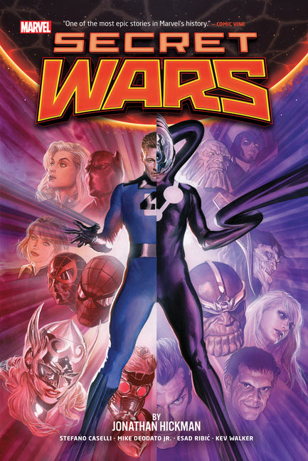 Book cover for Secret Wars by Jonathan Hickman Omnibus Alex Ross Reed Richards Cover