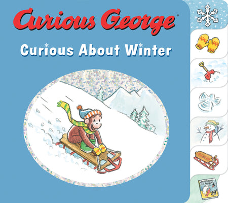 Book cover for Curious George Curious about Winter: A Winter and Holiday Book for Kids