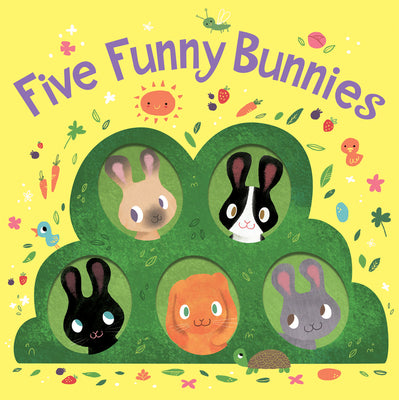 Book cover for Five Funny Bunnies Board Book: An Easter and Springtime Book for Kids